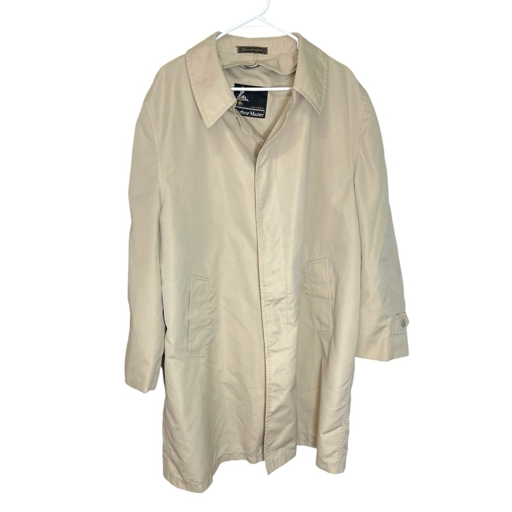 Harbor Master 44 Beige Trench Coat Mariner III Zip Liner Capable Classic Preppy